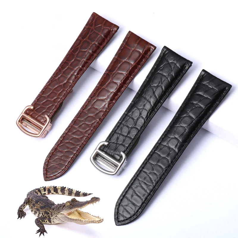 التمساح جلد طبيعي حزام ساعة ال - مراجعة Parachute Strap Elastic وسعره