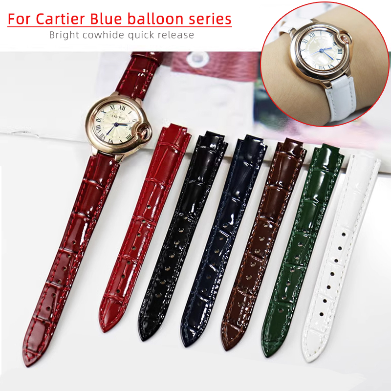 حزام من الجلد الطبيعي للساعة ، - مراجعة Cartier Watch Ballon Bleu وسعره
