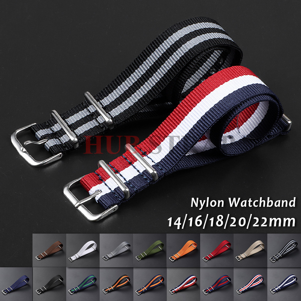 Nato Strap Nylon - حزام ساعة من النايلون والقماش بأحجام