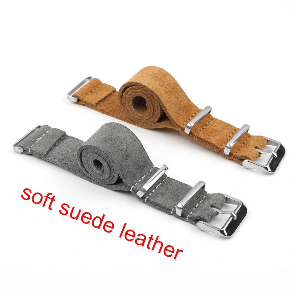 لينة الجلد المدبوغ حزام الساعا - مراجعة Suede Strap Watch وسعره
