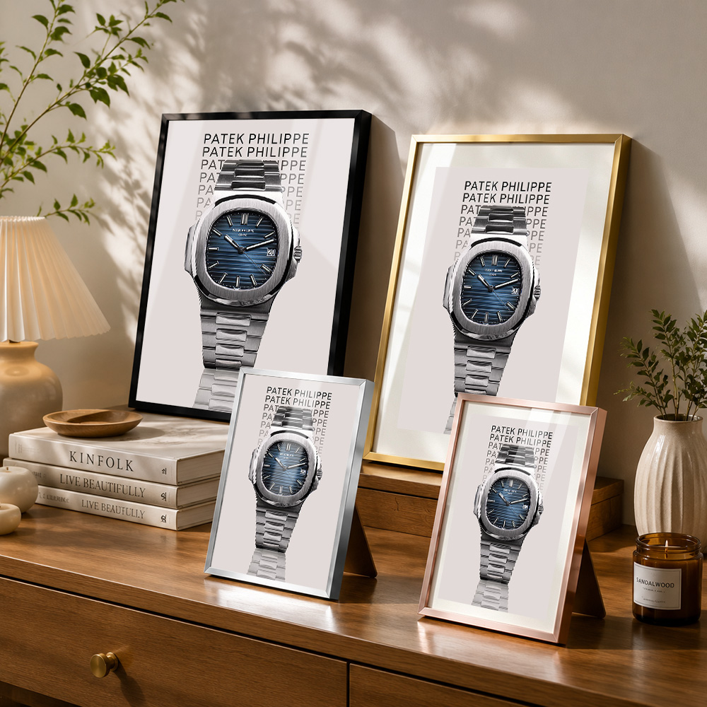 لوحة معدنية مؤطرة لساعة باتيك  - مراجعة Patek Philippe Watch Nautilus وسعره