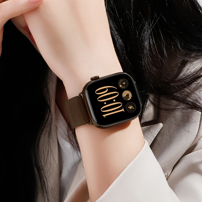سوار ميلانيزي لساعة أبل 45 مم  - مراجعة Milanese Loop Magnetic وسعره