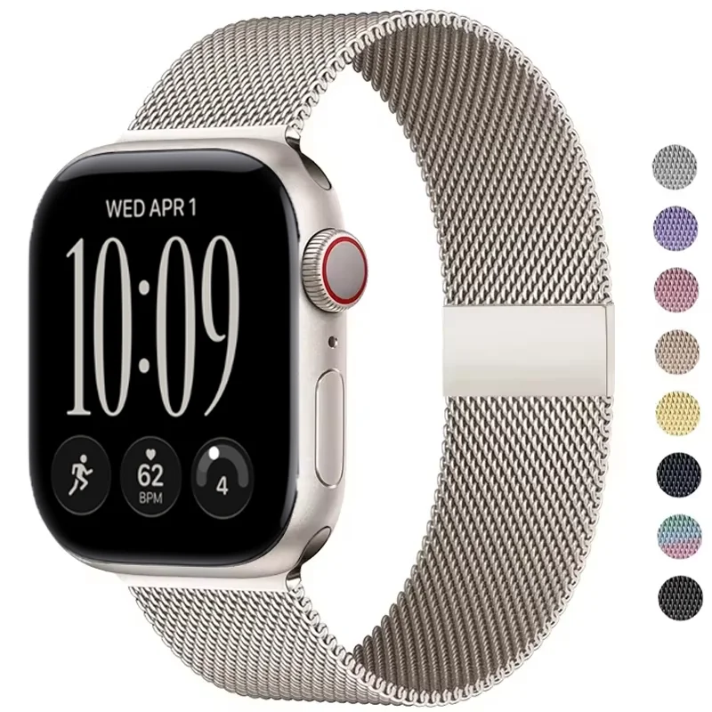 سوار ميلانيزي لساعة أبل 45 مم  - مراجعة Milanese Loop Magnetic وسعره