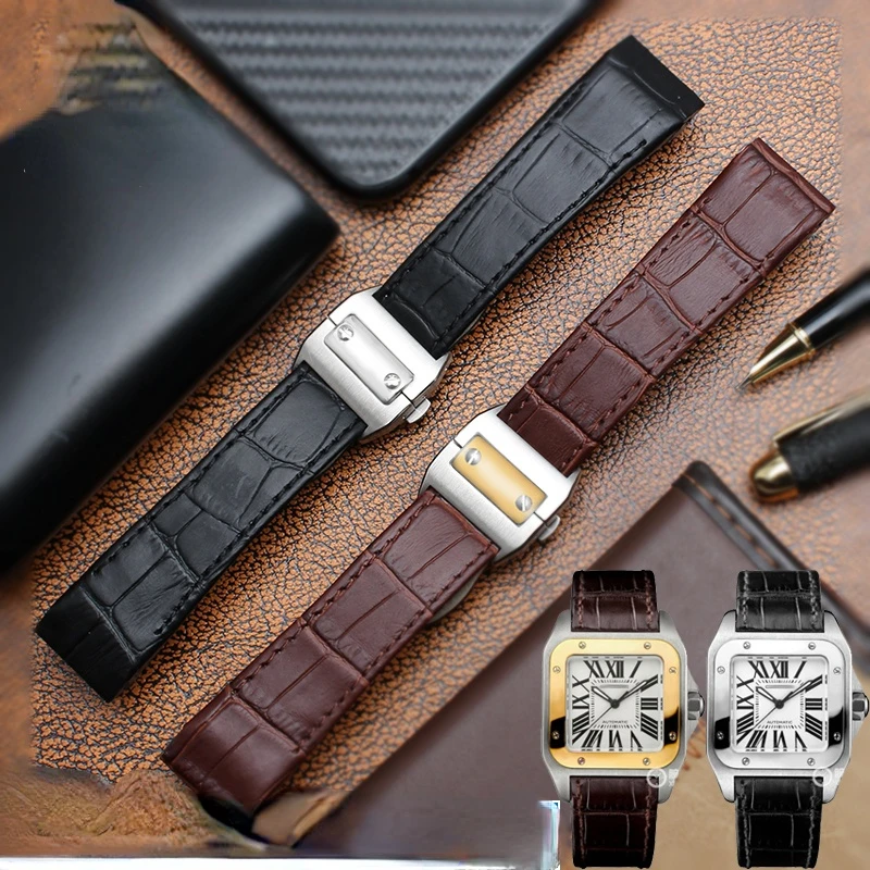 جلد طبيعي حزام الساعات لكارتيي - مراجعة Cartier Watch Tank وسعره