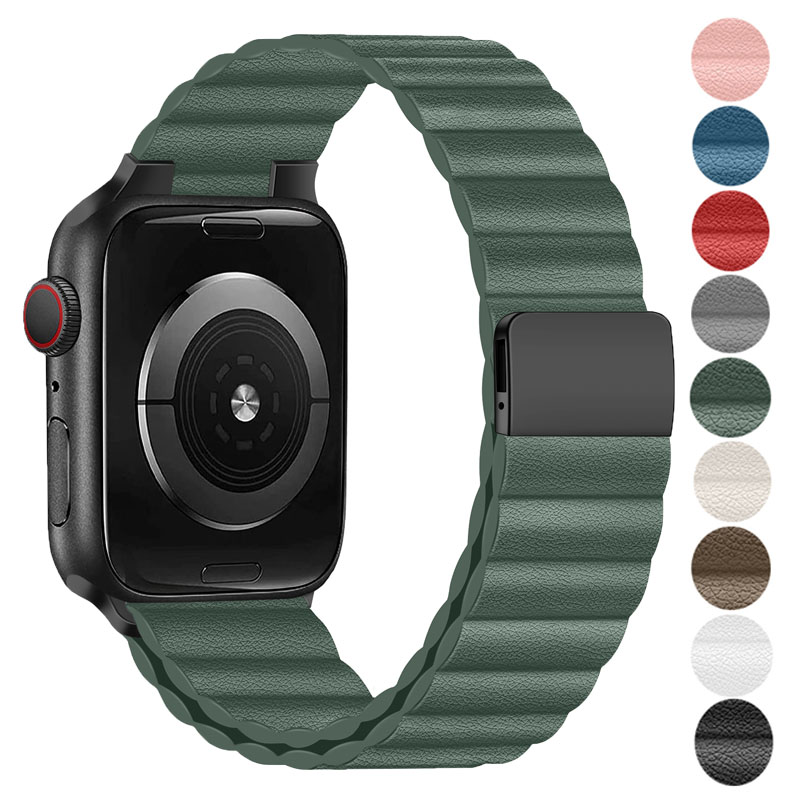 سوار جلد لساعة أبل ، 45 * ، 44 - مراجعة Milanese Loop Magnetic وسعره